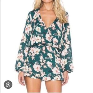 Rocky Romper in green floral